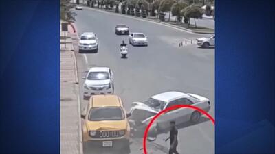پرتاب شدن یک سرنشین به بیرون از خودرو پس از تصادف