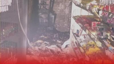مهار آتش‌سوزی فروشگاه زنجیره‌ای در اکرمیه یزد