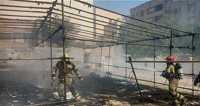 آتش سوزی یک هیات عزاداری در تهران