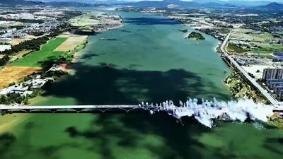 (ویدئو) تخریب جالب یک پل در چین