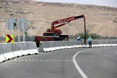 ۱۲ کیلومتر حفاظ بتنی در محورهای شریانی اصفهان نصب شد