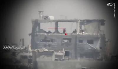 فیلم/ شکار یک نظامی اشغالگر توسط تک تیرانداز در محله شجاعیه غزه